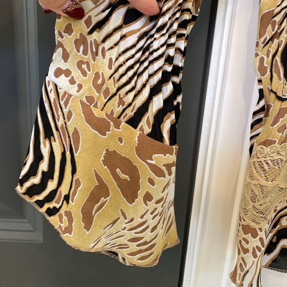 APOSTROPHE Safari Print Blouse Top, Size S Petite (4-6) - Picture 6 of 6